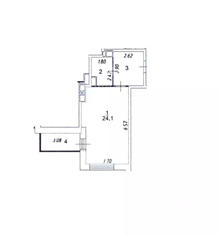 Студия Московская область, Долгопрудный Набережная ул., 29к1 (35.9 м) - Фото 2