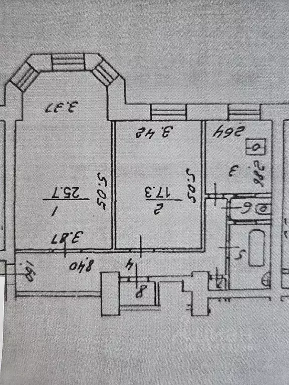2-к кв. Москва Измайловский бул., 12 (70.7 м) - Фото 2