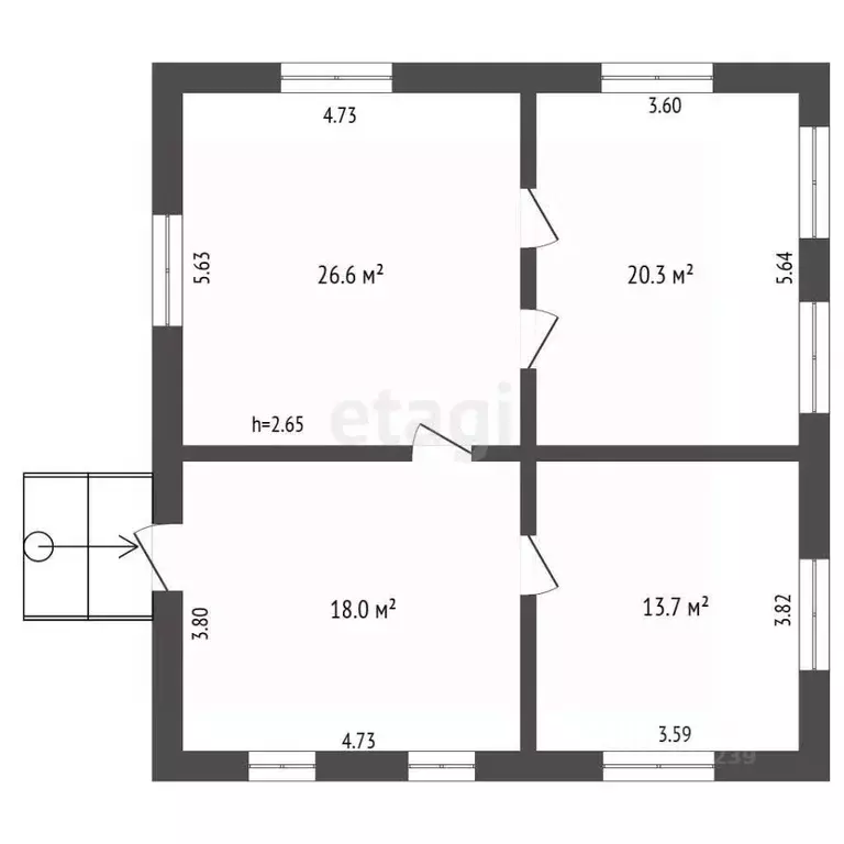 Дом в Башкортостан, Гафурийский район, Красноусольский сельсовет, с. ... - Фото 1