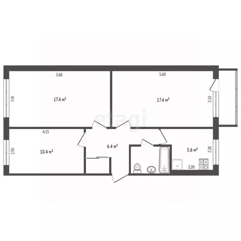 3-к кв. Камчатский край, Петропавловск-Камчатский ул. В.В. ... - Фото 2