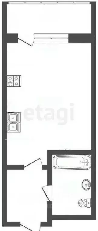 Студия Краснодарский край, Анапа Рождественская ул., 55к2 (26.28 м) - Фото 1