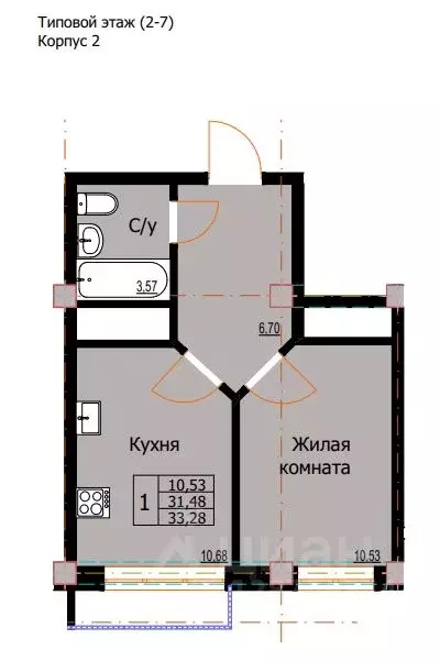 1-к кв. Ставропольский край, Ессентуки  (33.28 м) - Фото 0