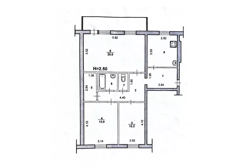 3-к кв. Волгоградская область, Волжский ул. Волжской Военной Флотилии, ... - Фото 2