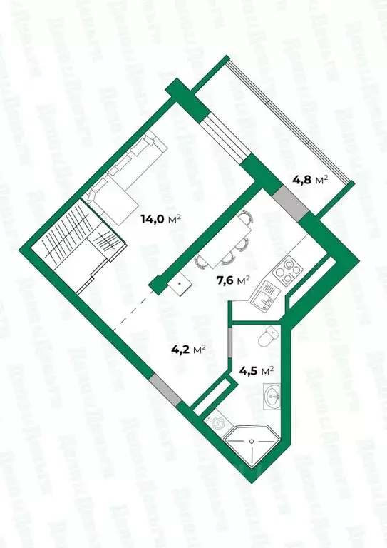 1-к кв. Кировская область, Киров ул. Ленина, 198к3 (30.4 м) - Фото 1