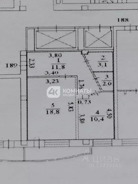 1-к кв. Воронежская область, Воронеж ул. 45-й Стрелковой Дивизии, ... - Фото 2