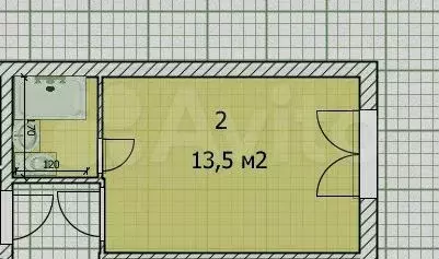 Квартира-студия, 13,5 м, 1/9 эт. - Фото 0