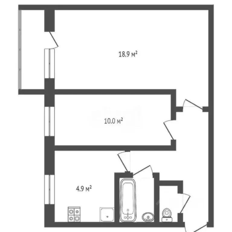 2-к кв. Костромская область, Кострома Якиманиха мкр, 14 (38.4 м) - Фото 1