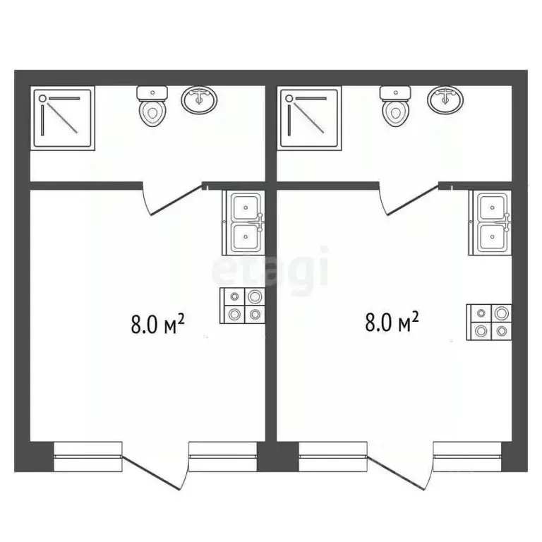 Студия Краснодарский край, Геленджик Верхняя ул., 4к7 (30.0 м) - Фото 2