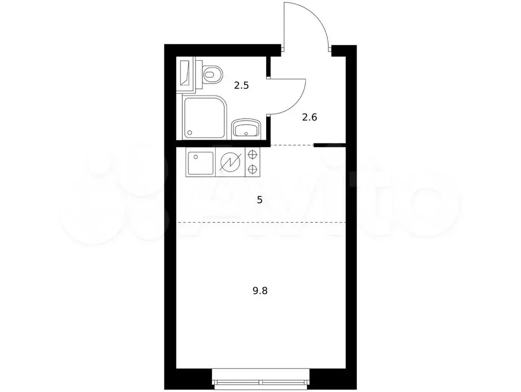 Квартира-студия, 20 м, 19/23 эт. - Фото 0