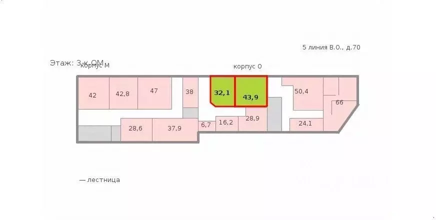 Офис в Санкт-Петербург 6-я Васильевского острова линия, 61 (76 м) - Фото 1