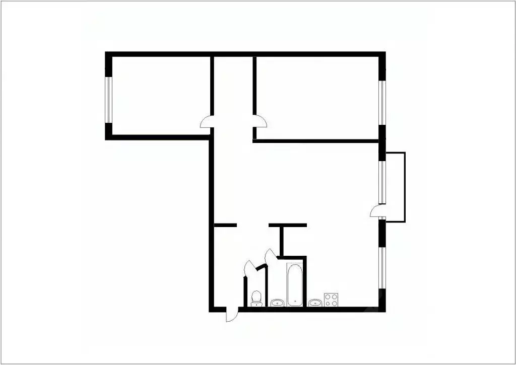 3-к кв. Кемеровская область, Таштагол ул. Ленина, 50 (53.3 м) - Фото 1