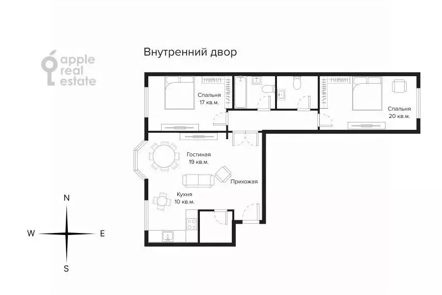 3-к кв. Москва Авиационная ул., 77к2 (103.0 м) - Фото 1