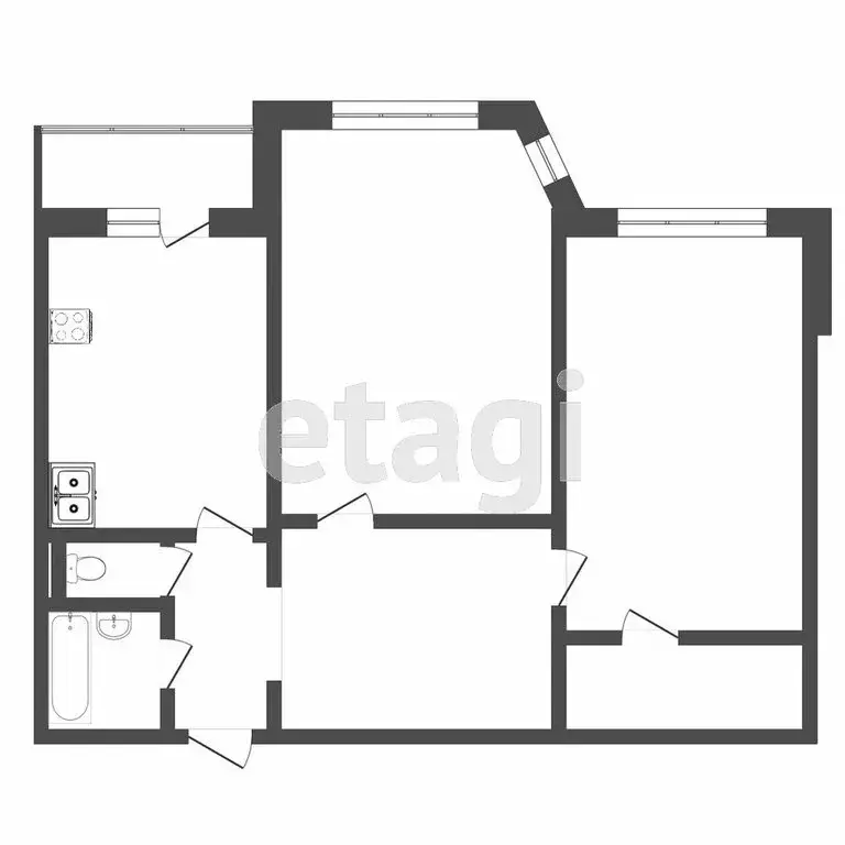 2-комнатная квартира: Тюмень, Широтная улица, 92 (74.4 м) - Фото 1