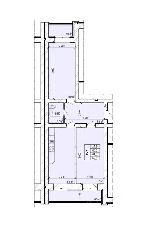 2-к кв. Саратовская область, Энгельс Новобазарная ул., 4 (69.5 м) - Фото 0