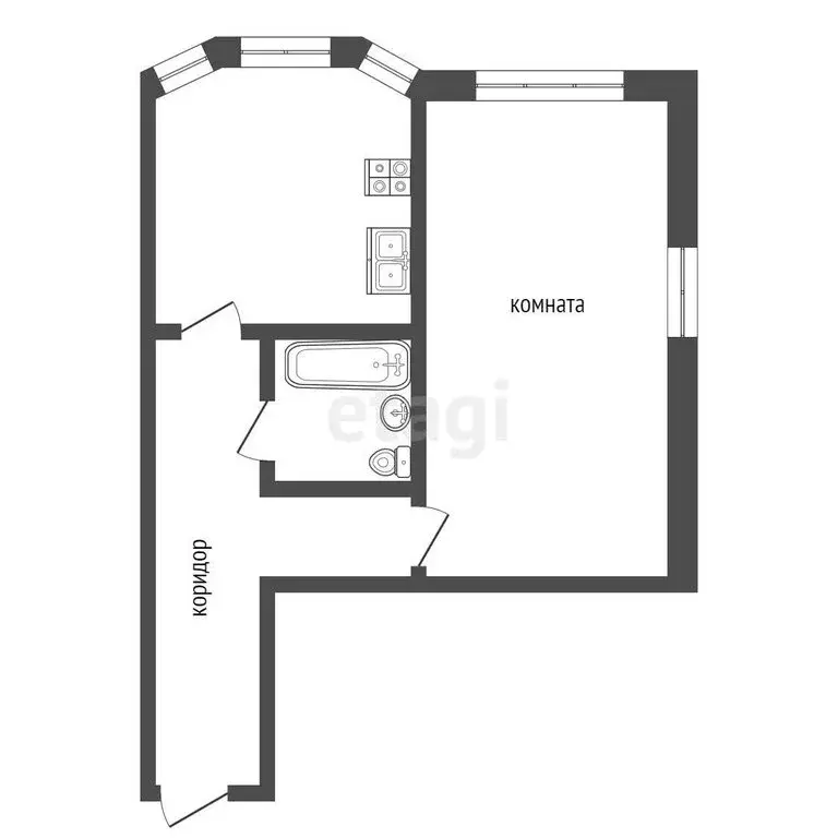 1-комнатная квартира: Туринск, улица Путейцев, 3Бк2 (29.2 м) - Фото 0