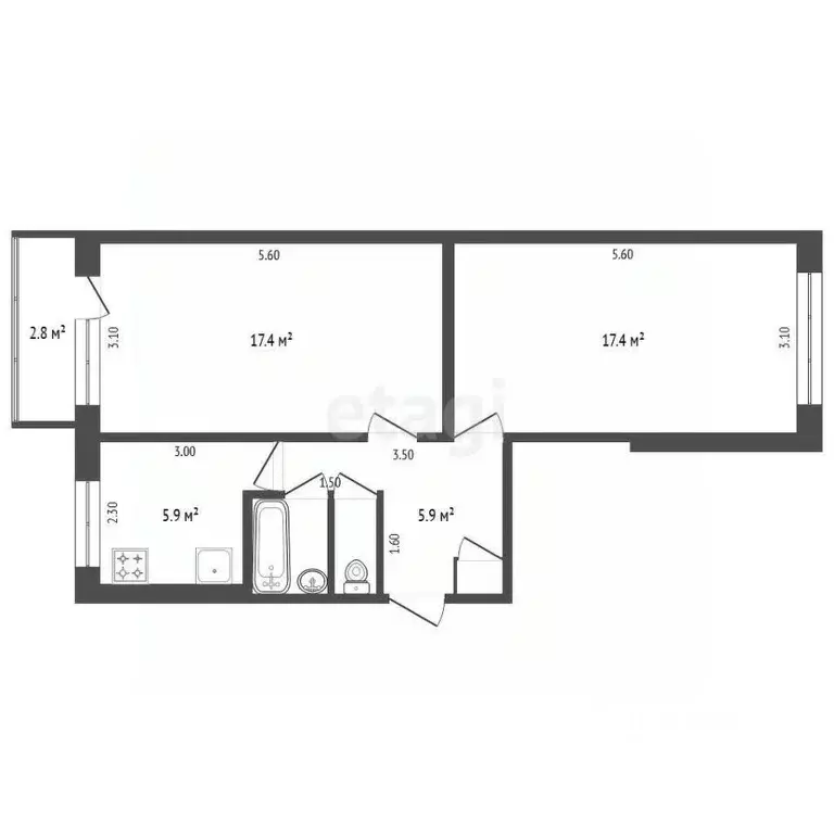 2-к кв. Нижегородская область, Выкса Юбилейный мкр, 77 (50.0 м) - Фото 1