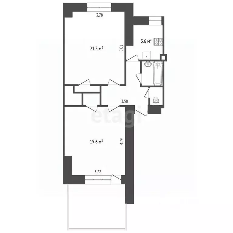 2-к кв. Москва ш. Энтузиастов, 20 (57.2 м) - Фото 2