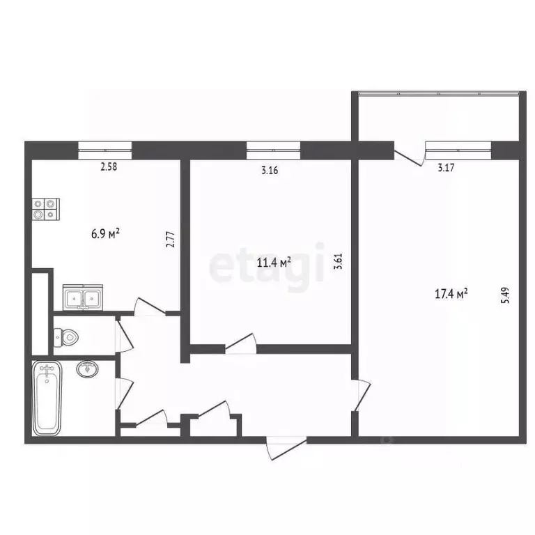 Комната Ямало-Ненецкий АО, Муравленко ул. Муравленко, 31 (17.4 м) - Фото 1
