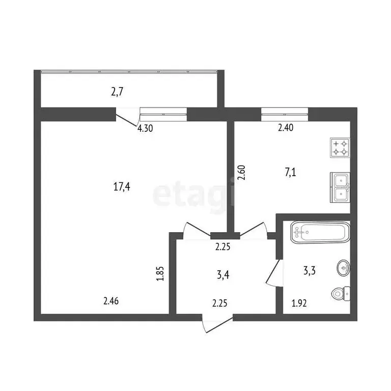 1-комнатная квартира: Республика Мордовия, городской округ Саранск, ... - Фото 1