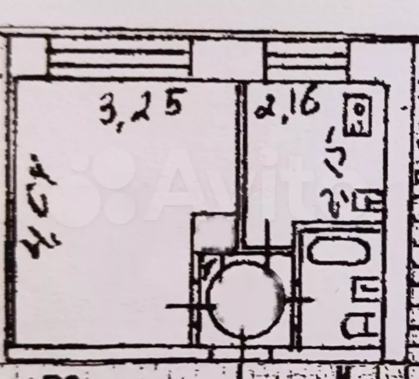 1-к. квартира, 21,6 м, 5/5 эт. - Фото 0