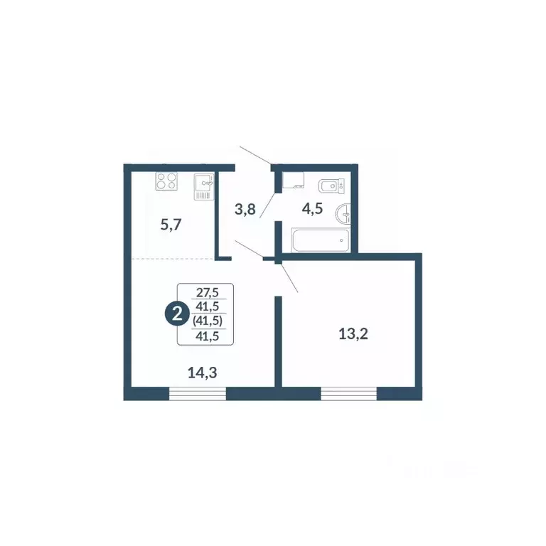 2-к кв. Кировская область, Киров Скандинавия жилой комплекс (41.5 м) - Фото 1
