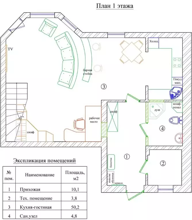 Таунхаус в Ленинградская область, Всеволожск просп. Герцена, 61 (132 ... - Фото 1