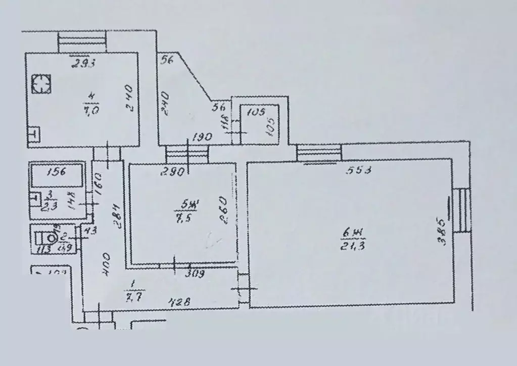 2-к кв. Калининградская область, Калининград Тбилисская ул., 1 (46.7 ... - Фото 1