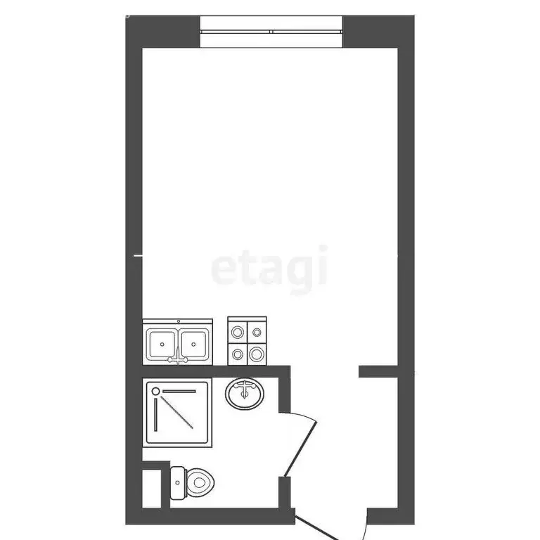 Квартира-студия: Кемерово, Притомский проспект, 25 (25 м) - Фото 1
