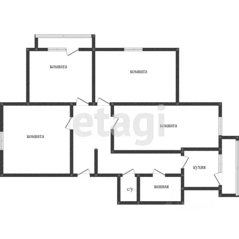 4-к кв. Ивановская область, Приволжск ул. Фурманова, 17 (77.7 м) - Фото 1