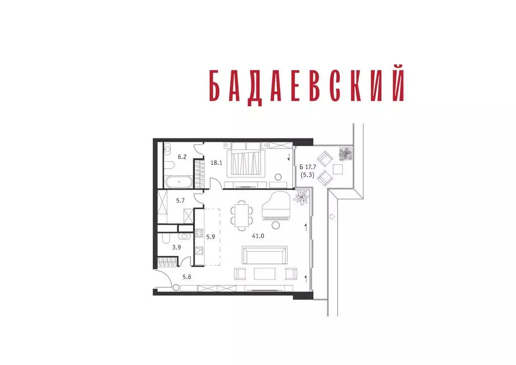 2-комнатная квартира: Москва, Кутузовский проспект, 12/1 (91.7 м) - Фото 2