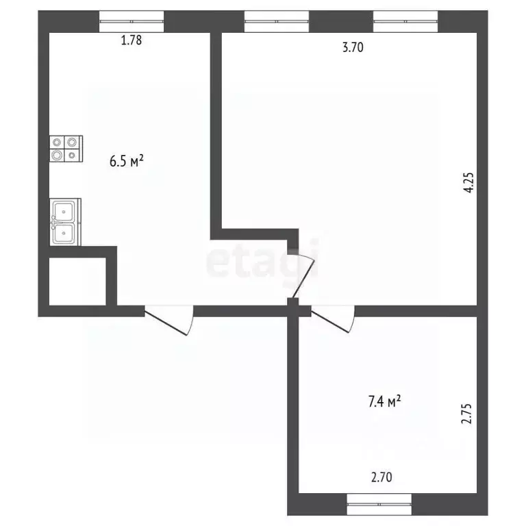2-к кв. Тамбовская область, Тамбов Коммунальная ул., 22 (29.9 м) - Фото 2