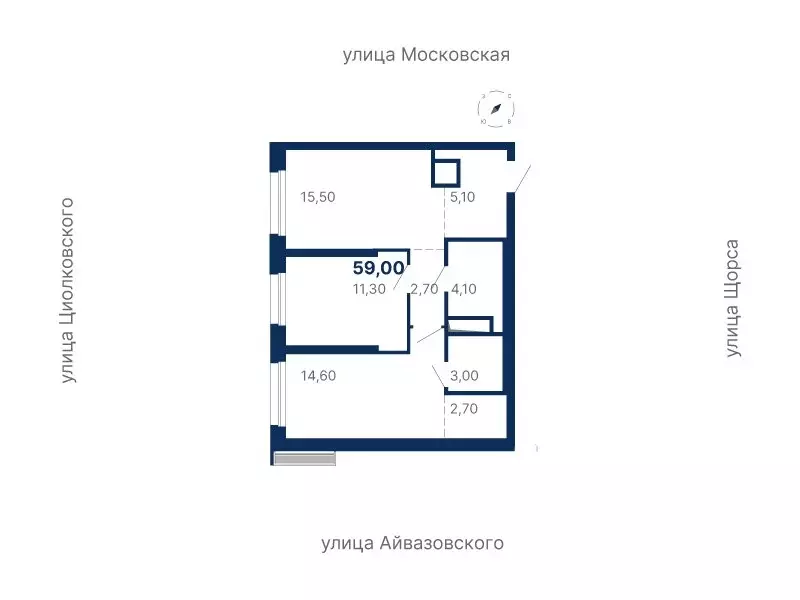 2-комнатная квартира: Екатеринбург, Московская улица, 251 (59 м) - Фото 0