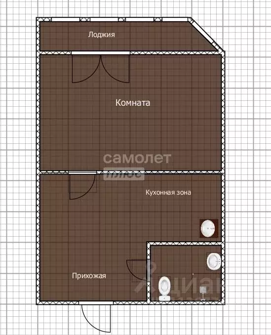 1-к кв. Приморский край, Владивосток ул. Сабанеева, 14В (31.9 м) - Фото 1