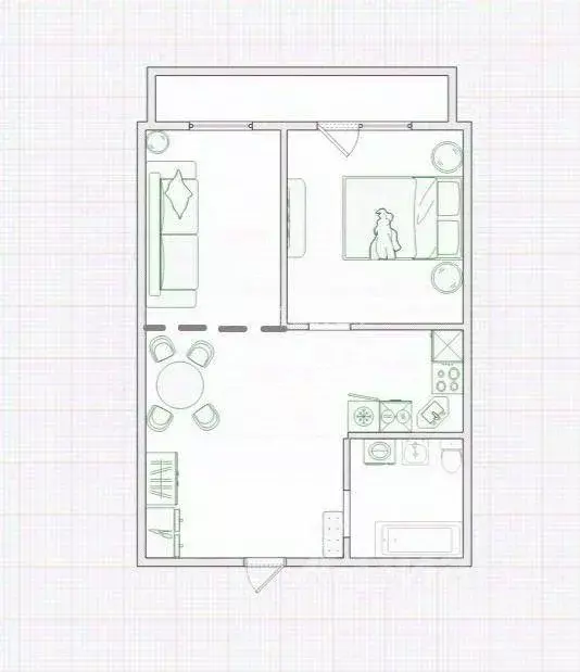 Квартира, 2 комнаты, 47.4 м - Фото 1