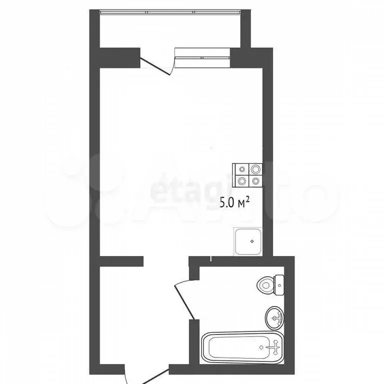 Квартира-студия, 23,9 м, 3/15 эт. - Фото 0