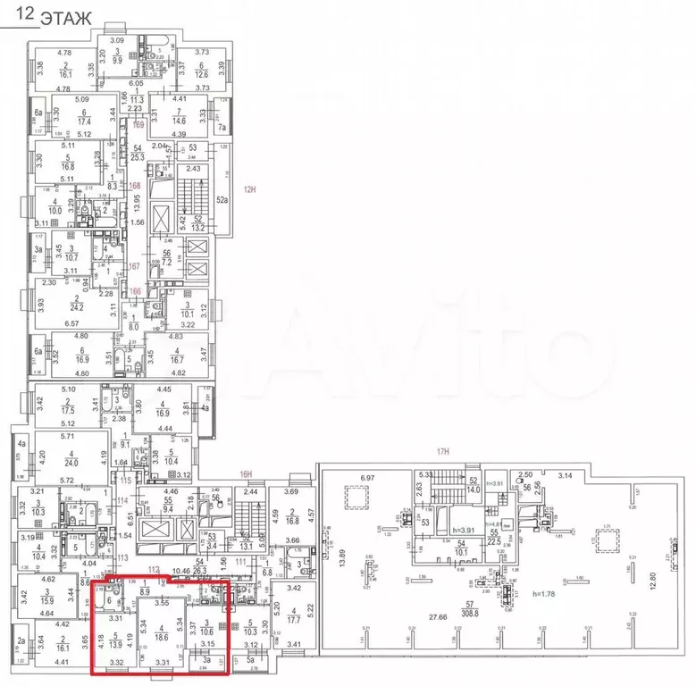 Аукцион: 2-к. квартира, 58,2 м, 12/22 эт. - Фото 0