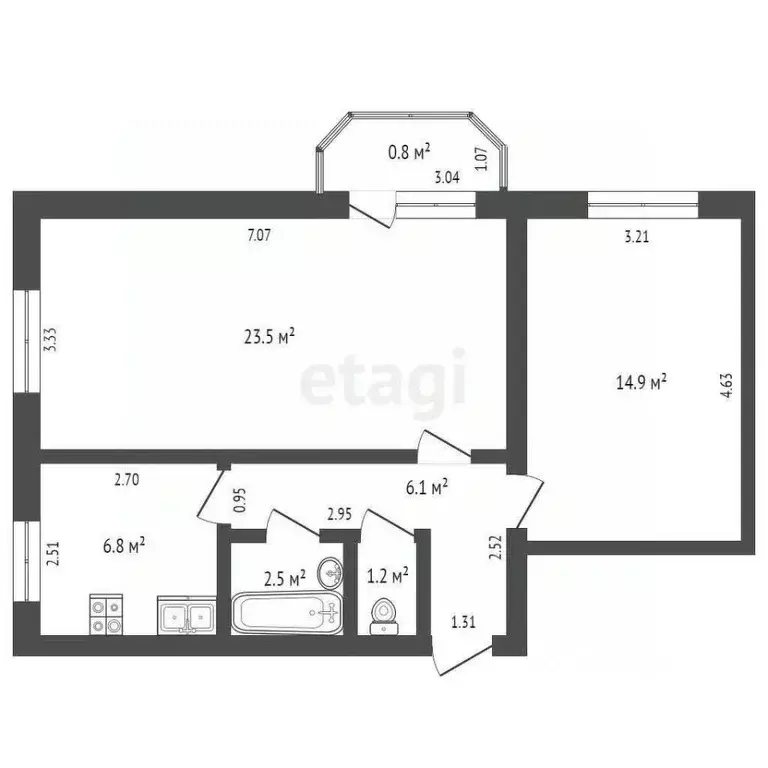 2-к кв. Мордовия, Саранск Севастопольская ул., 46А (55.0 м) - Фото 2