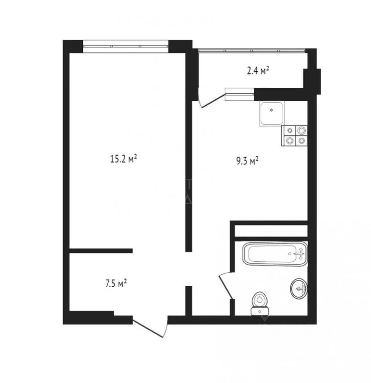 1-к кв. Тюменская область, Тюмень ул. Вадима Бованенко, 4к1 (35.2 м) - Фото 1