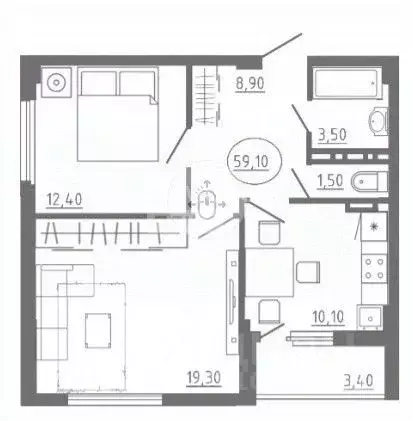 2-к кв. Орловская область, Орел Раздольная ул., 29 (59.1 м) - Фото 2