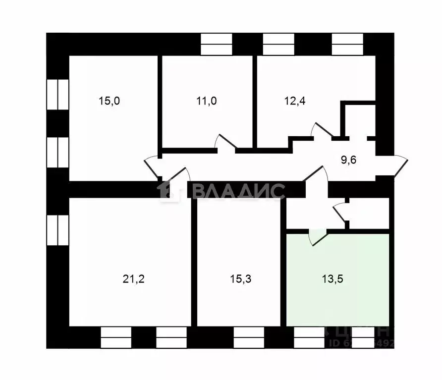 Комната Санкт-Петербург Московский просп., 74Ж (13.5 м) - Фото 1