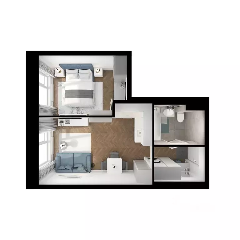 1-к кв. Бурятия, Улан-Удэ ул. Шмидта, 37А (32.96 м) - Фото 2