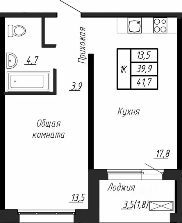 1-к кв. Ленинградская область, Тельмана Тосненский район, Сибирь жилой ... - Фото 0