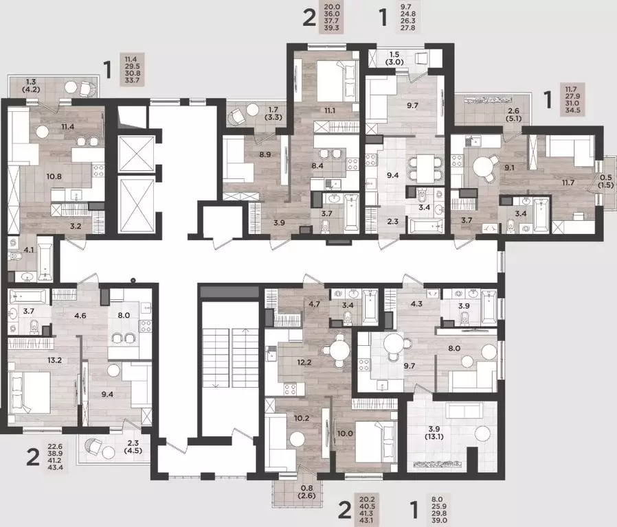 2-к кв. Калининградская область, Калининград ул. Миргородская, 2 (37.7 ... - Фото 2
