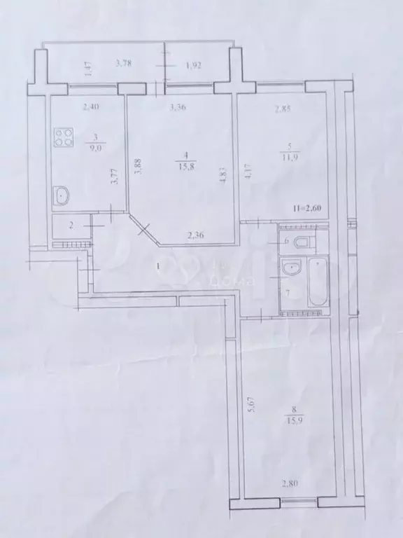 3-к. квартира, 72 м, 7/9 эт. - Фото 0