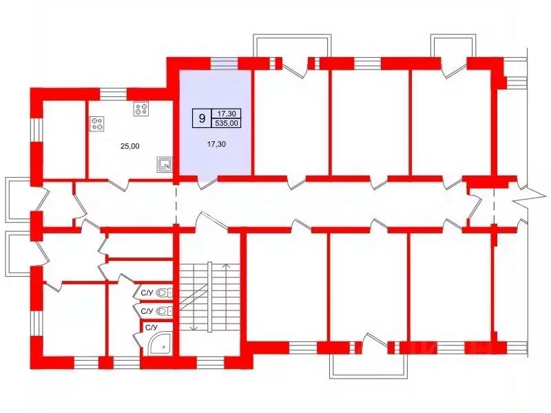 Комната Санкт-Петербург Большая Пороховская ул., 31 (17.3 м) - Фото 1