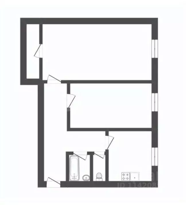 2-к кв. Воронежская область, Поворино Лесозащитная ул., 3 (43.9 м) - Фото 2
