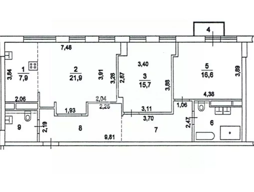 3-к кв. Московская область, Химки Новогорск мкр, ул. Ивановская, 53к2 ... - Фото 1