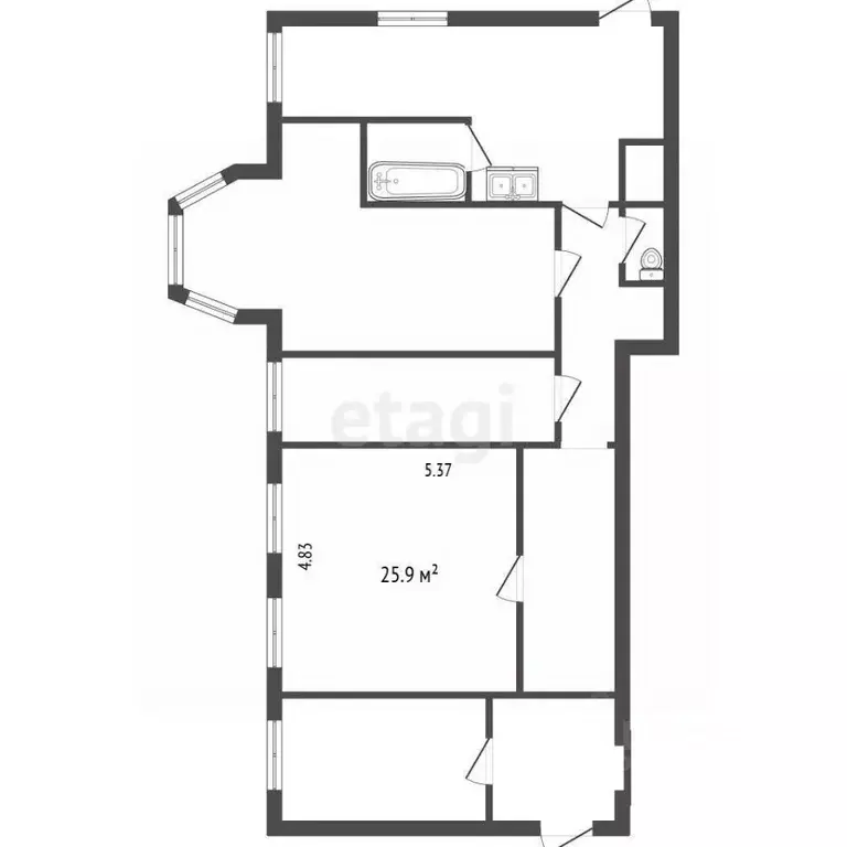 Комната Санкт-Петербург Старорусская ул., 5/3 (11.2 м) - Фото 1