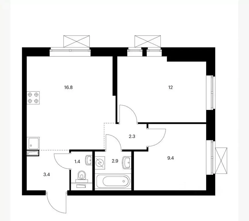 2-комнатная квартира: Москва, 2-й Нагатинский проезд, 2/2к2 (50 м) - Фото 1