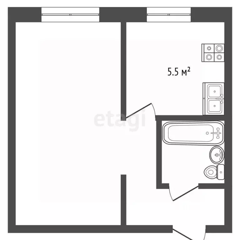 1-к кв. Орловская область, Орел ул. 1-я Посадская, 41 (32.1 м) - Фото 2